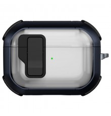 Футляр протиударний Locking Button для навушників Airpods Pro 2 / Pro Blue
