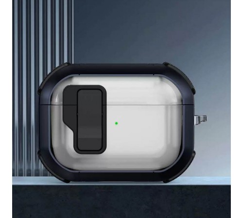 Футляр протиударний Locking Button для навушників Airpods Pro 2 / Pro Blue Футляр протиударний Locking Button для навушників Airpods Pro 2 / Pro Blue