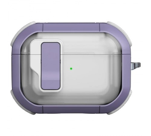 Футляр протиударний Locking Button для навушників Airpods Pro 2 / Pro Light Purple Футляр протиударний Locking Button для навушників Airpods Pro 2 / Pro Light Purple
