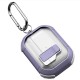 Футляр протиударний Locking Button для навушників Airpods Pro 2 / Pro Light Purple