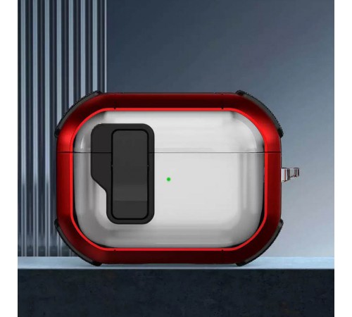 Футляр протиударний Locking Button для навушників Airpods Pro 2 / Pro Red Футляр протиударний Locking Button для навушників Airpods Pro 2 / Pro Red