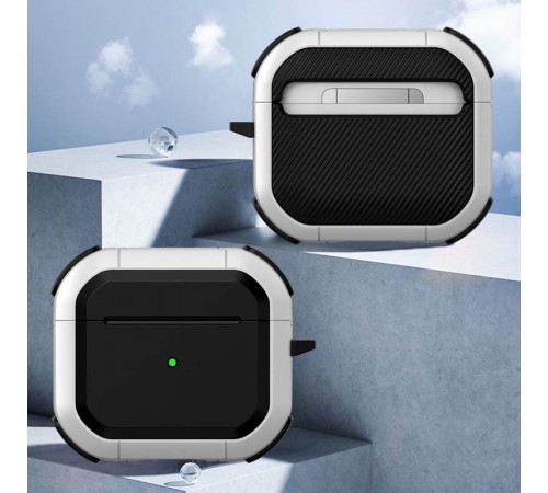 Футляр протиударний Black ed. для навушників Airpods 3 White Футляр протиударний Black ed. для навушників Airpods 3 White