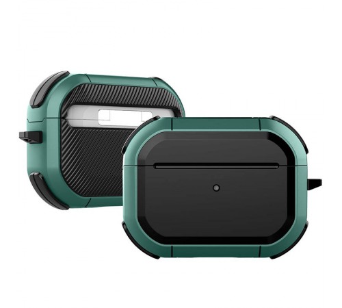 Футляр протиударний Black ed. для навушників Airpods Pro 2 / Pro Apple Green Футляр протиударний Black ed. для навушників Airpods Pro 2 / Pro Apple Green