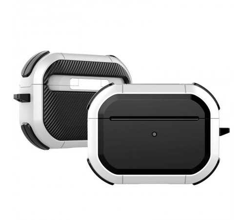 Футляр протиударний Black ed. для навушників Airpods Pro 2 / Pro White Футляр протиударний Black ed. для навушників Airpods Pro 2 / Pro White