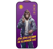 Захисне скло 5D Anti-static Purple (тех.пак) для Apple iPhone 12 Pro Max (6.7") Чорний