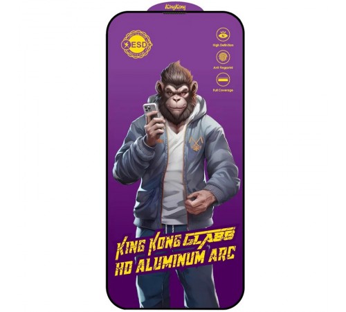 Захисне скло 5D Anti-static Purple (тех.пак) для Apple iPhone 12 Pro Max (6.7") Чорний Захисне скло 5D Anti-static Purple (тех.пак) для Apple iPhone 12 Pro Max (6.7") Чорний
