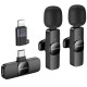 Петличний бездротовий мікрофон Borofone BFK15 Dual-mic lavalier Lightning/Type-C Black