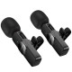Петличний бездротовий мікрофон Borofone BFK15 Dual-mic lavalier Lightning/Type-C Black