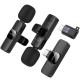 Петличний бездротовий мікрофон Borofone BFK15 Dual-mic lavalier Lightning/Type-C Black