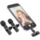Петличний бездротовий мікрофон Borofone BFK15 Dual-mic lavalier Lightning/Type-C Black
