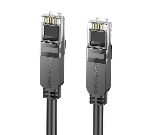 Кабель (патч-корд) Borofone BUS01 Category 6 Gigabit (1m) Black Кабель (патч-корд) Borofone BUS01 Category 6 Gigabit (1m) Black