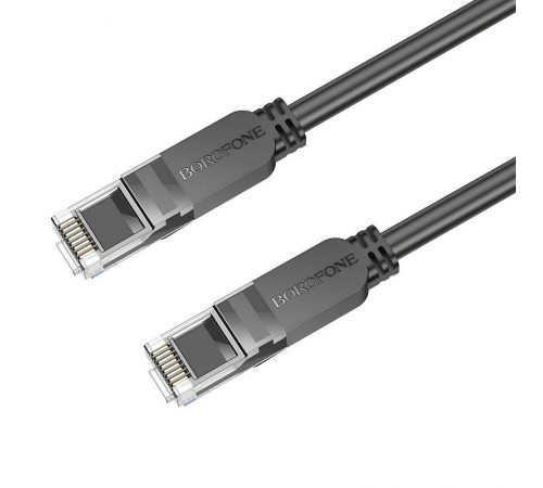 Кабель (патч-корд) Borofone BUS01 Category 6 Gigabit (1m) Black Кабель (патч-корд) Borofone BUS01 Category 6 Gigabit (1m) Black