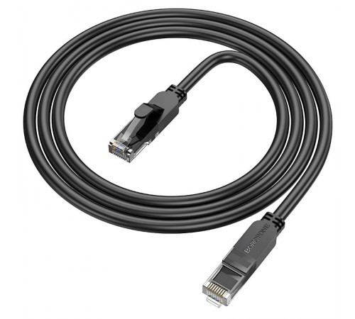 Кабель (патч-корд) Borofone BUS01 Category 6 Gigabit (1m) Black Кабель (патч-корд) Borofone BUS01 Category 6 Gigabit (1m) Black