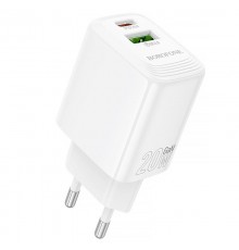 МЗП Borofone BN27 Fuente PD20W+QC3.0 (1USB-A/1C) White