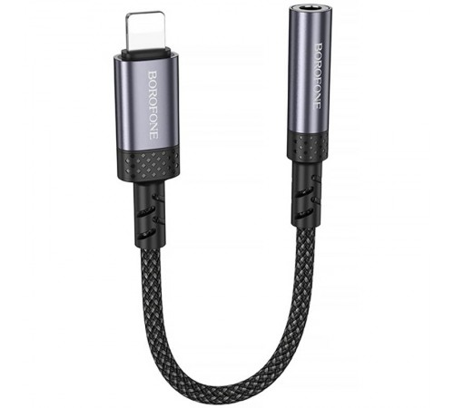 Перехідник Borofone BV24 Graceful Lightning to 3.5mm Metal grey Перехідник Borofone BV24 Graceful Lightning to 3.5mm Metal grey