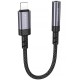 Перехідник Borofone BV24 Graceful Lightning to 3.5mm Metal grey
