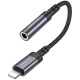 Перехідник Borofone BV24 Graceful Lightning to 3.5mm Metal grey
