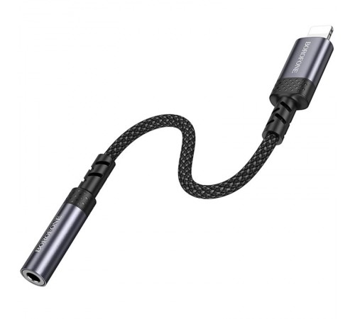 Перехідник Borofone BV24 Graceful Lightning to 3.5mm Metal grey Перехідник Borofone BV24 Graceful Lightning to 3.5mm Metal grey