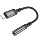Перехідник Borofone BV24 Graceful Lightning to 3.5mm Metal grey