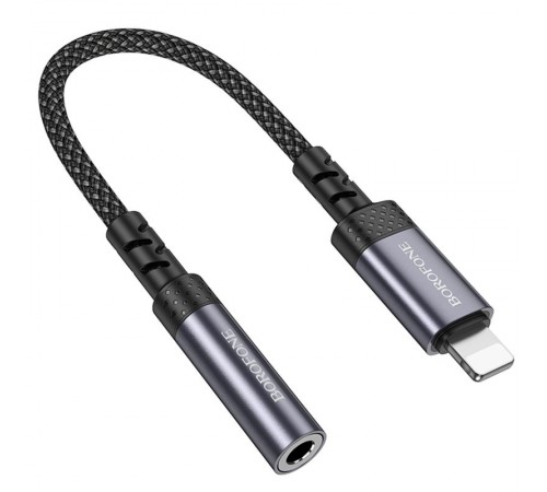 Перехідник Borofone BV24 Graceful Lightning to 3.5mm Metal grey Перехідник Borofone BV24 Graceful Lightning to 3.5mm Metal grey