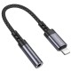 Перехідник Borofone BV24 Graceful Lightning to 3.5mm Metal grey
