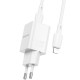 МЗП Borofone BN14 Royal PD30W+QC3.0 (1USB-A/1C) + кабель Type-C to Lightning White
