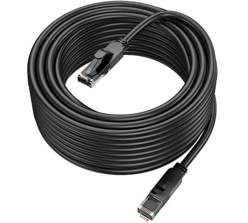 Кабель (патч-корд) Borofone BUS01 Category 6 Gigabit (10m) Black Кабель (патч-корд) Borofone BUS01 Category 6 Gigabit (10m) Black