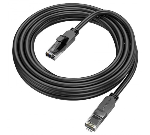 Кабель (патч-корд) Borofone BUS01 Category 6 Gigabit (3m) Black Кабель (патч-корд) Borofone BUS01 Category 6 Gigabit (3m) Black