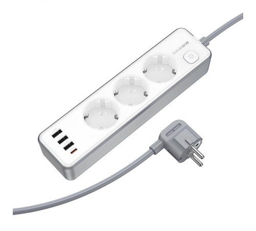 Подовжувач Borofone BAC9 Power PD20W (3USB-A/1C/3xSocket) (2m) Подовжувач Borofone BAC9 Power PD20W (3USB-A/1C/3xSocket) (2m)
