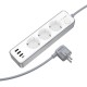 Подовжувач Borofone BAC9 Power PD20W (3USB-A/1C/3xSocket) (2m)