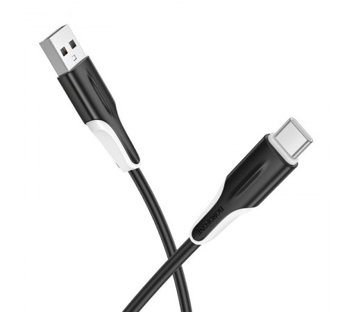 Дата кабель Borofone BX119 New USB to Type-C 3A (1m) Black Дата кабель Borofone BX119 New USB to Type-C 3A (1m) Black