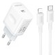 МЗП Borofone BA99A Breeze PD20W (1USB-C) + кабель Type-C to Lightning White