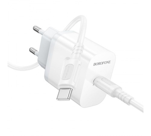МЗП Borofone BA99A Breeze PD20W (1USB-C) + кабель Type-C to Type-C White МЗП Borofone BA99A Breeze PD20W (1USB-C) + кабель Type-C to Type-C White