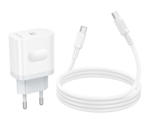 МЗП Borofone BA99A Breeze PD20W (1USB-C) + кабель Type-C to Type-C White МЗП Borofone BA99A Breeze PD20W (1USB-C) + кабель Type-C to Type-C White