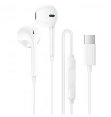 Навушники Borofone BM100 Fuente universal with microphone (Type-C/1.2m) White