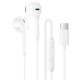 Навушники Borofone BM100 Fuente universal with microphone (Type-C/1.2m) White
