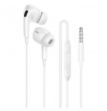 Навушники Borofone BM100 Pro Fuente universal with microphone (3.5mm/1.2m) White