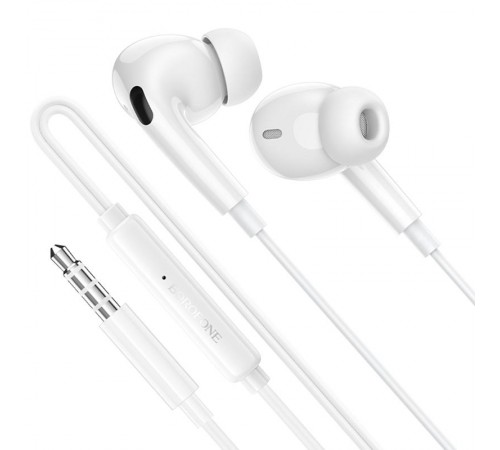 Навушники Borofone BM100 Pro Fuente universal with microphone (3.5mm/1.2m) White Навушники Borofone BM100 Pro Fuente universal with microphone (3.5mm/1.2m) White