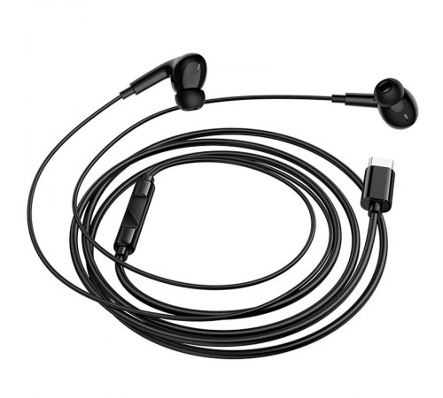 Навушники Borofone BM100 Pro Fuente universal with microphone (Type-C/1.2m) Black