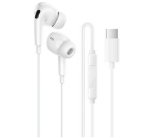 Навушники Borofone BM100 Pro Fuente universal with microphone (Type-C/1.2m) White