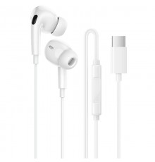 Навушники Borofone BM100 Pro Fuente universal with microphone (Type-C/1.2m) White