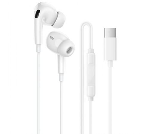Навушники Borofone BM100 Pro Fuente universal with microphone (Type-C/1.2m) White