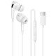 Навушники Borofone BM100 Pro Fuente universal with microphone (Type-C/1.2m) White