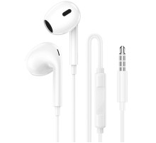 Навушники Borofone BM100 Max Fuente universal with microphone (3.5mm/1.2m) White