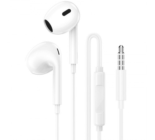 Навушники Borofone BM100 Max Fuente universal with microphone (3.5mm/1.2m) White