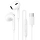 Навушники Borofone BM100 Max Fuente universal with microphone (Type-C/1.2m) White