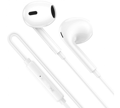 Навушники Borofone BM100 Max Fuente universal with microphone (Type-C/1.2m) White
