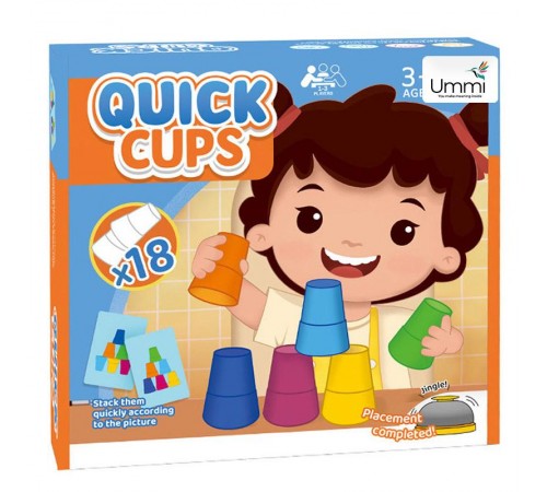 Настільна інтерактивна гра Ummi 22051 Quick Cups Blue / Orange Настільна інтерактивна гра Ummi 22051 Quick Cups Blue / Orange