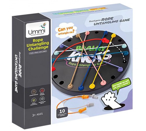 Настільна інтерактивна гра Ummi M8J Rope Untangling Game Black Настільна інтерактивна гра Ummi M8J Rope Untangling Game Black