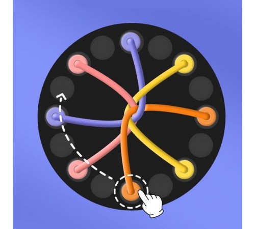 Настільна інтерактивна гра Ummi M8J Rope Untangling Game Black Настільна інтерактивна гра Ummi M8J Rope Untangling Game Black